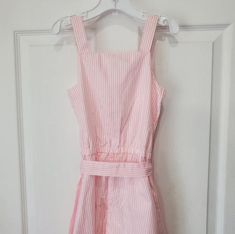 Gymboree Girls Pink Striped Sleeveless Jumpsuit Size 6 New